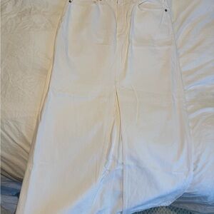 Agolde Off-White Denim Skirt